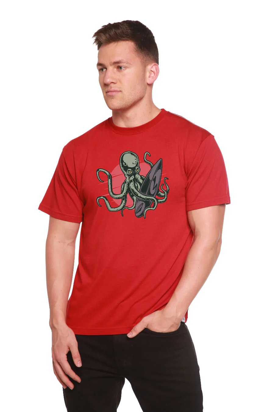 Octopus Men's Bamboo Viscose/Organic Cotton Short Sleeve Graphic T-Shirt - Image 3