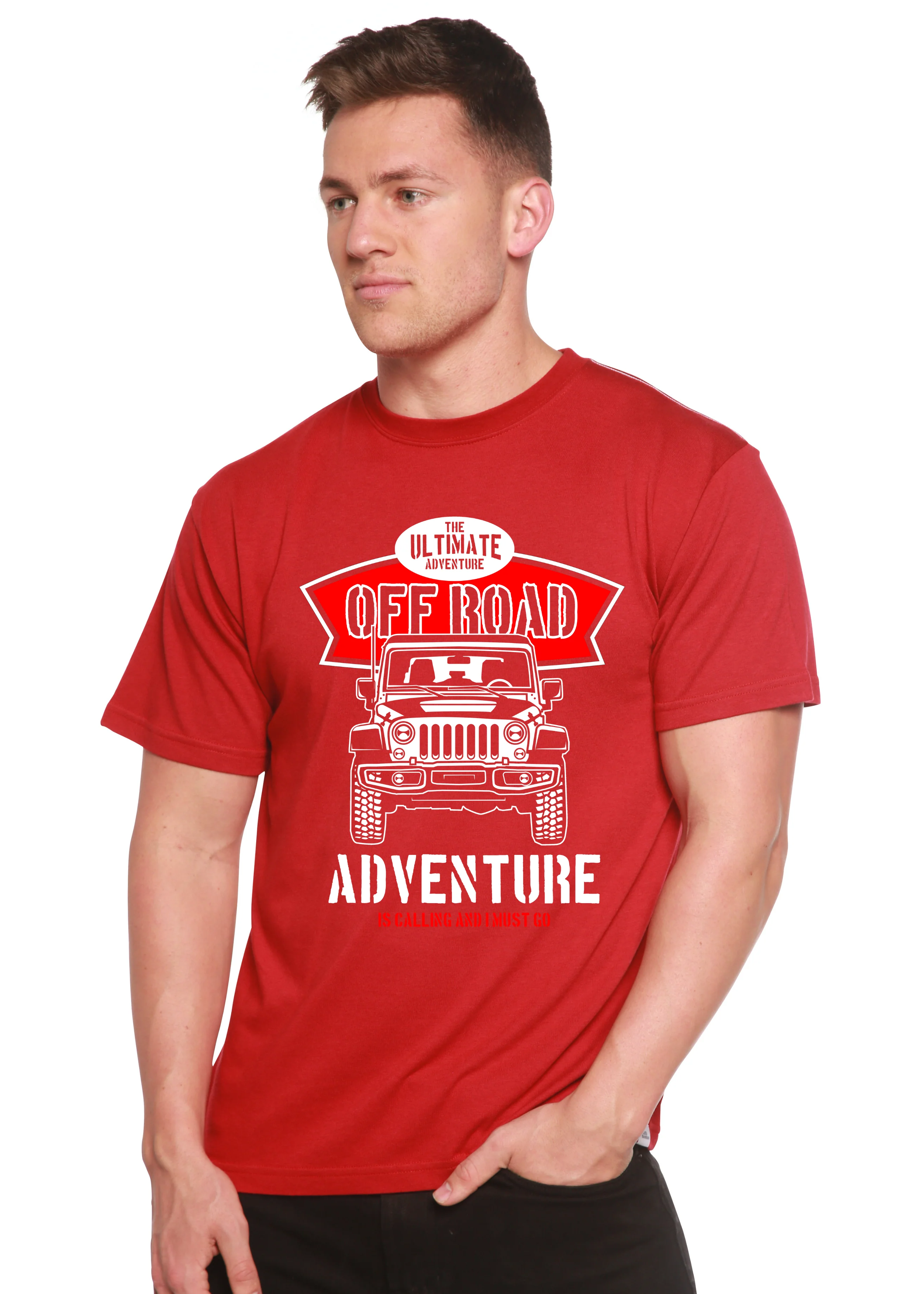 Off Road Spun Bamboo® Men's Bamboo Viscose/Organic Cotton Short Sleeve Graphic T-Shirt - Image 4