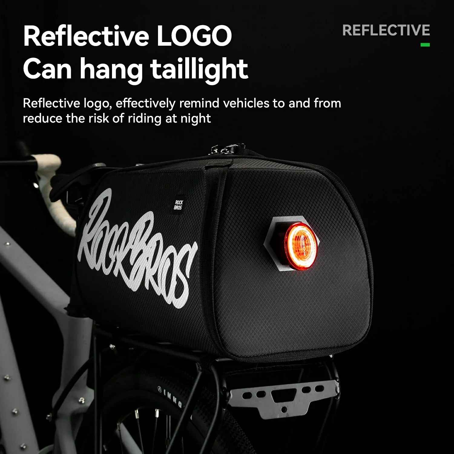 One-Piece Foldable 11L-15L Bike Rear Rack Bag - Image 8