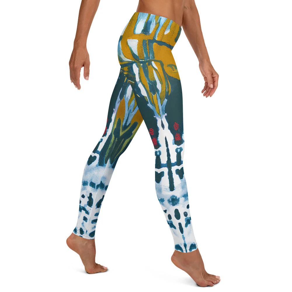 Orchid Render Low Waist Leggings - Image 4