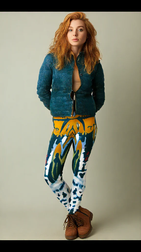 Orchid Render Low Waist Leggings - Image 9