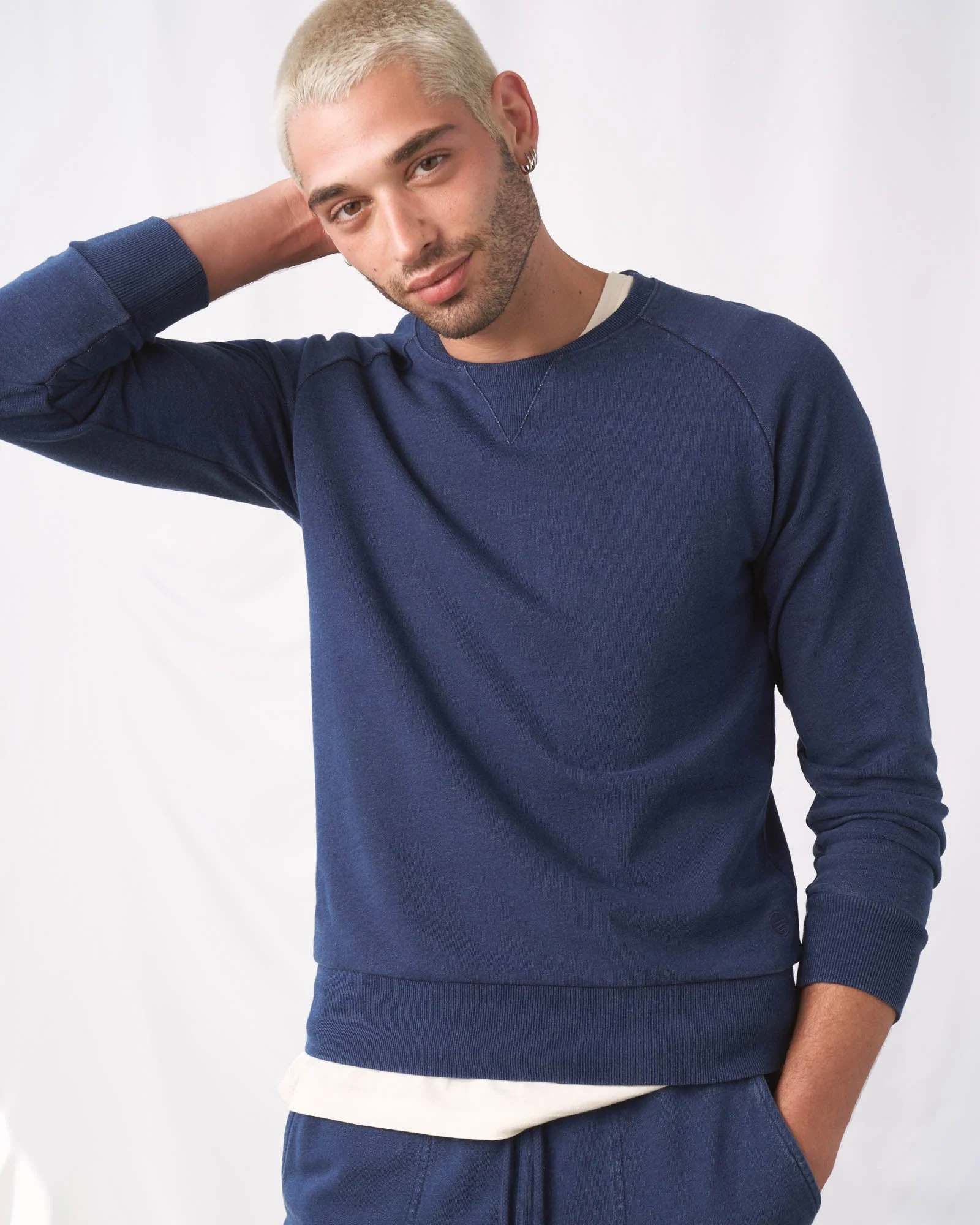 Organic Indigo Throwback Sweatshirt - Image 2