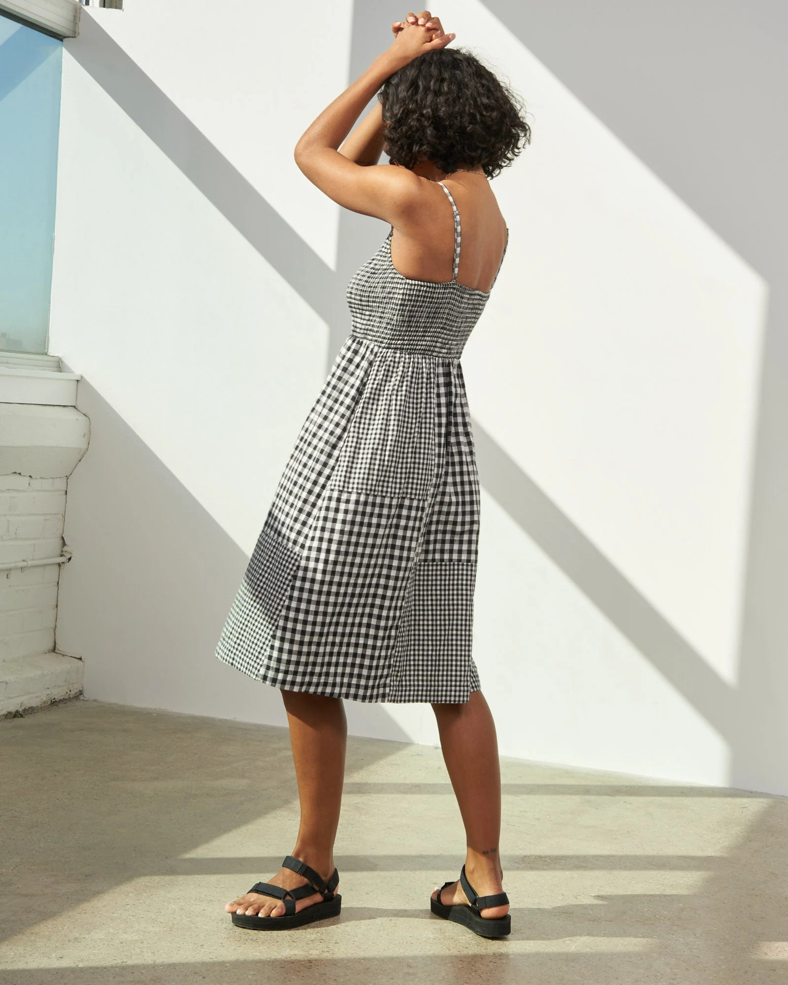 Organic Smocked Patchwork Dress - Image 3