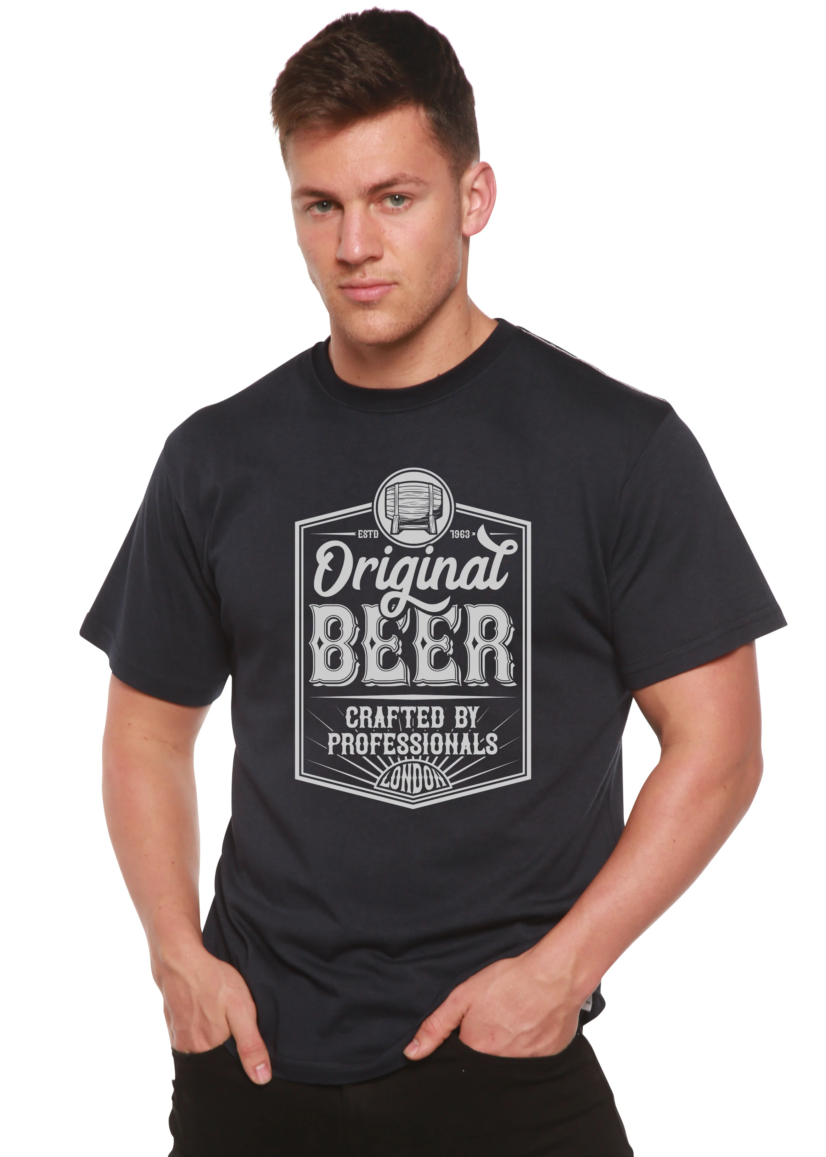Original Beer Men's Bamboo Viscose/Organic Cotton Short Sleeve Graphic T-Shirt - Image 2