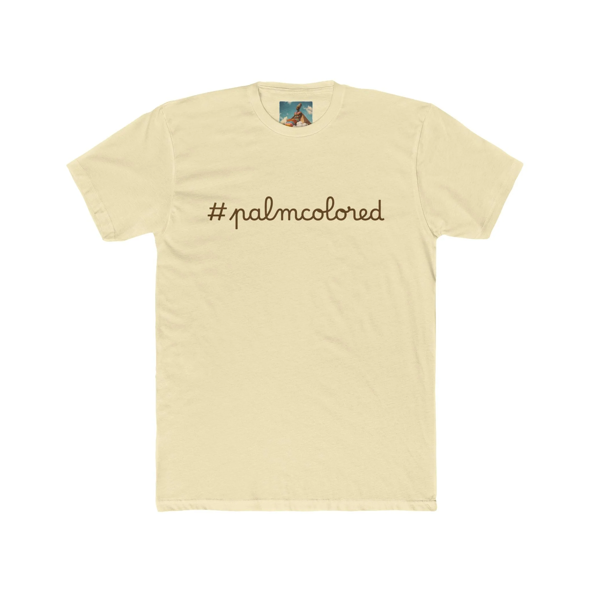 #palmcolored Unisex Cotton Crew Tee - Image 8