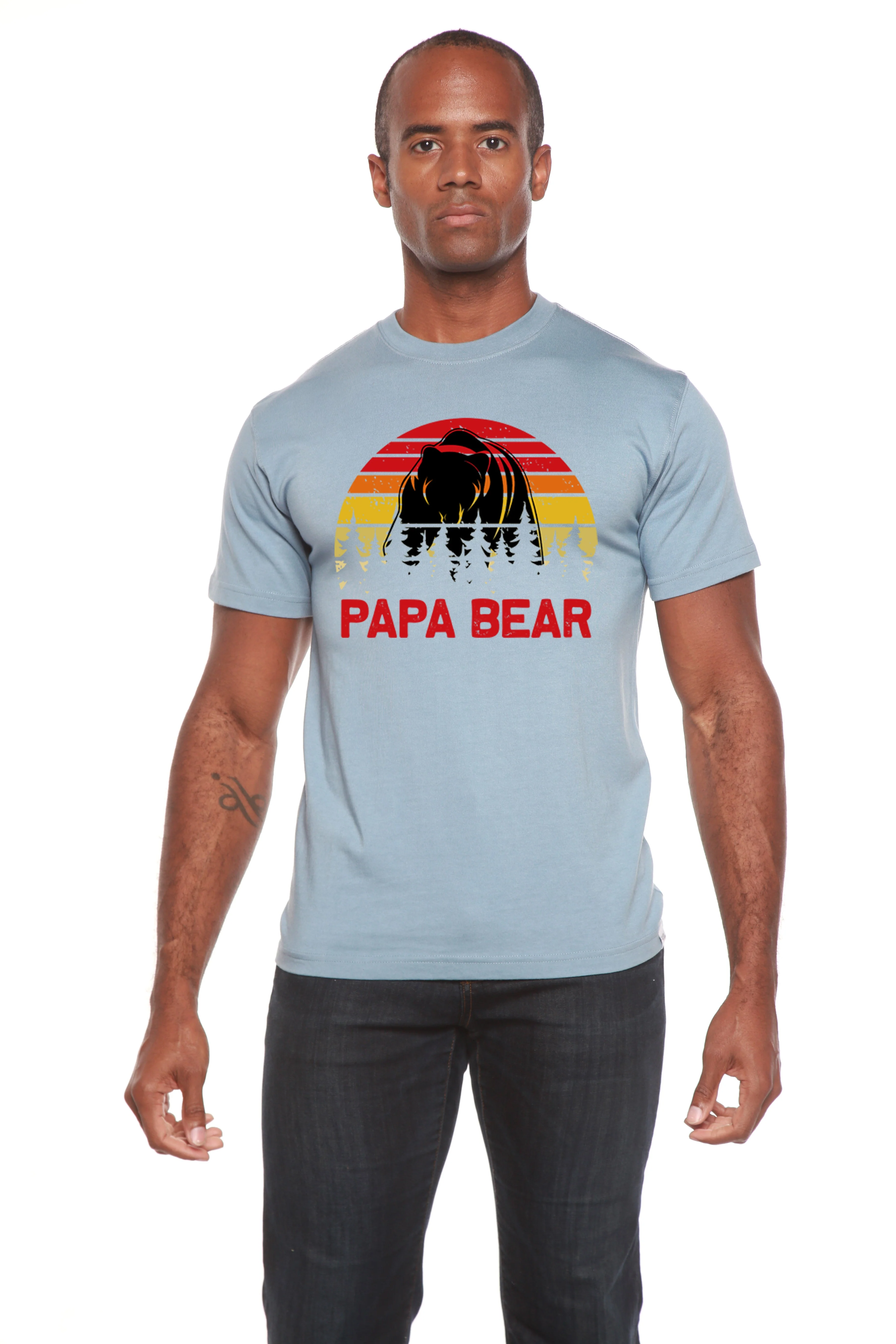 Papa Bear Men's Bamboo Viscose/Organic Cotton Short Sleeve Graphic T-Shirt - Image 12