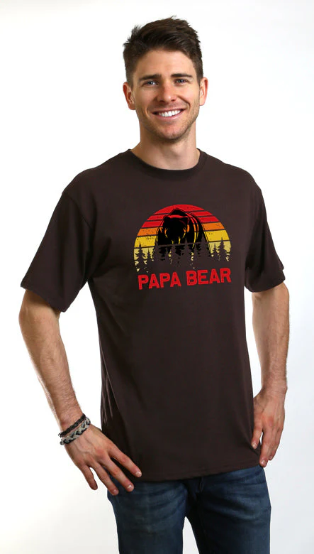 Papa Bear Men's Bamboo Viscose/Organic Cotton Short Sleeve Graphic T-Shirt - Image 4