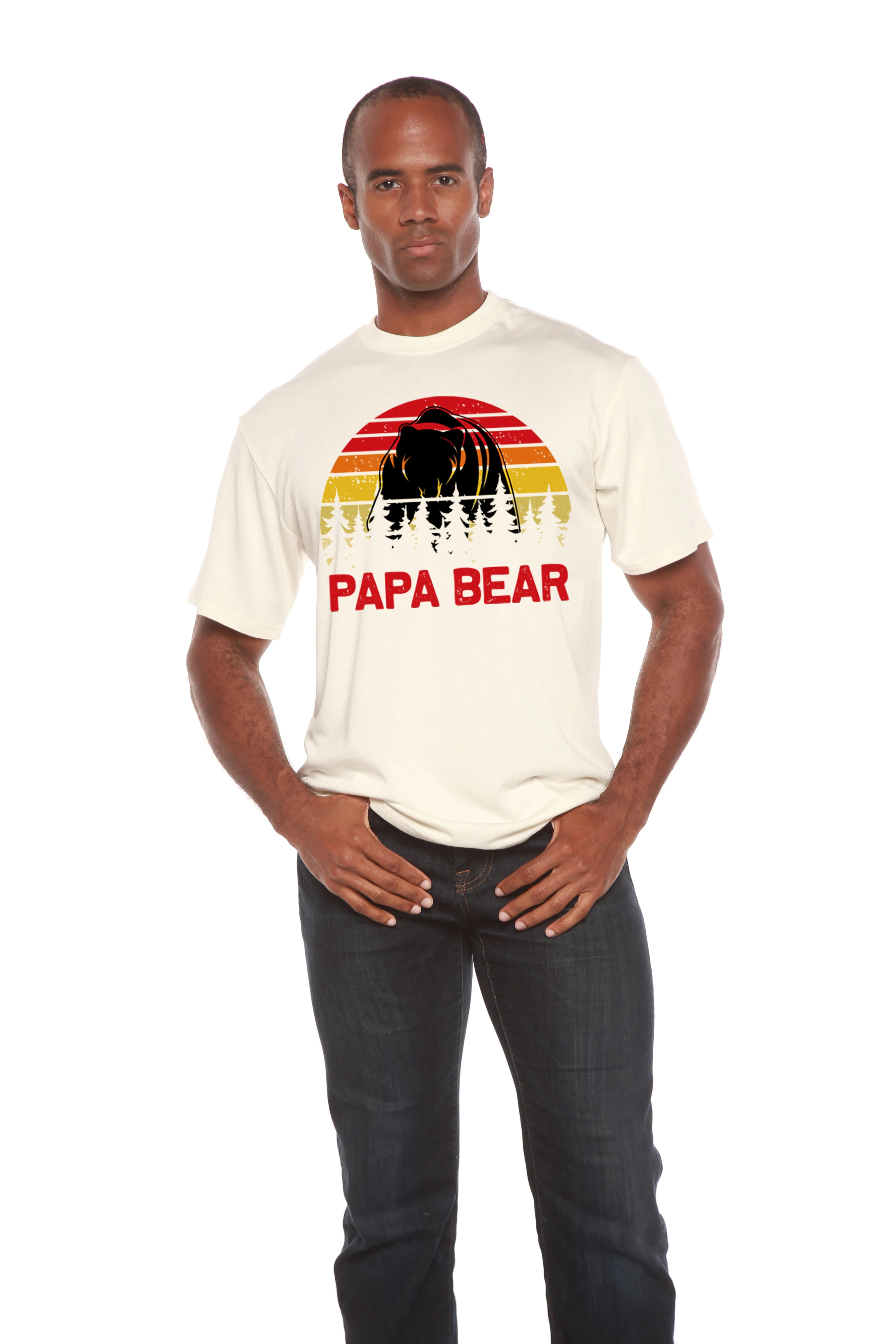 Papa Bear Men's Bamboo Viscose/Organic Cotton Short Sleeve Graphic T-Shirt - Image 6