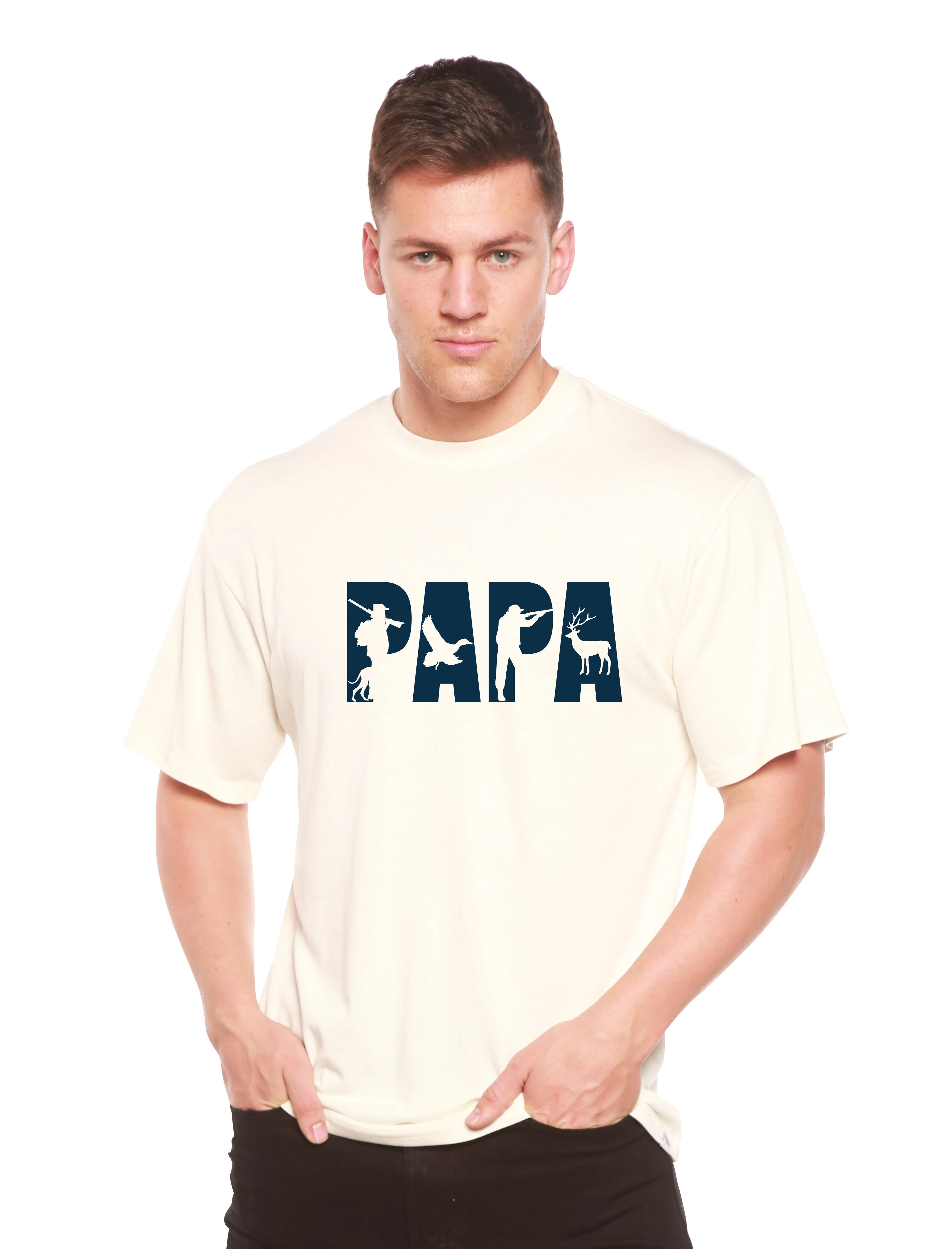 PAPA Men's Bamboo Viscose/Organic Cotton Short Sleeve Graphic T-Shirt - Image 6
