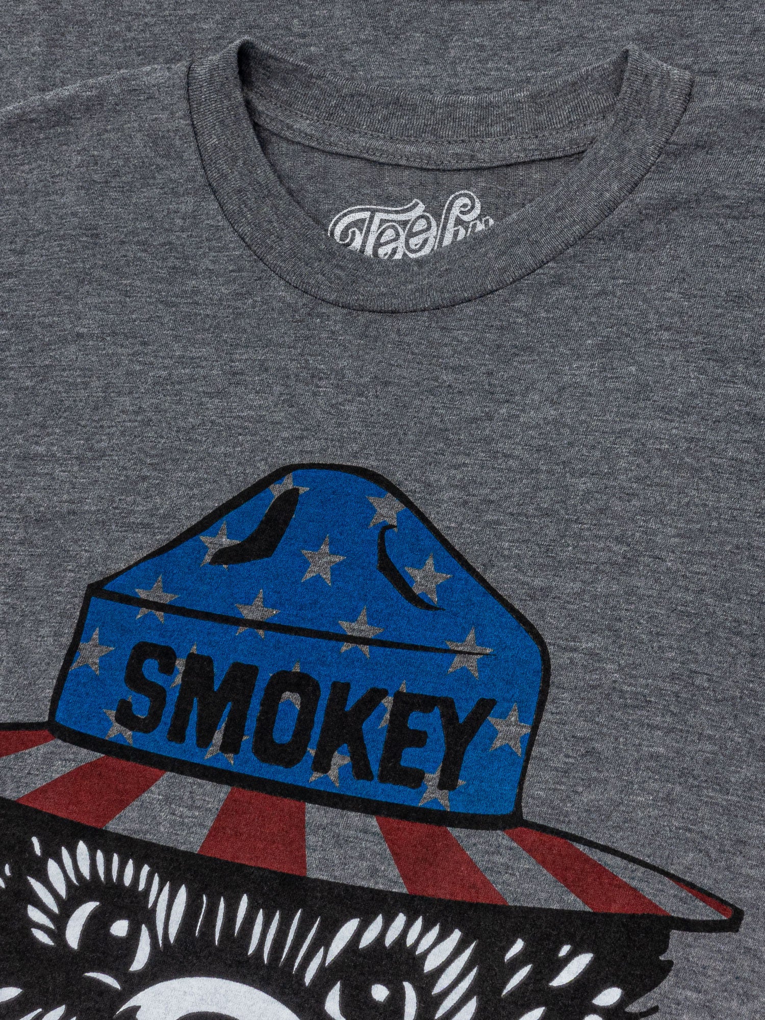 Patriotic Smokey Bear T-Shirt - Gray - Image 2