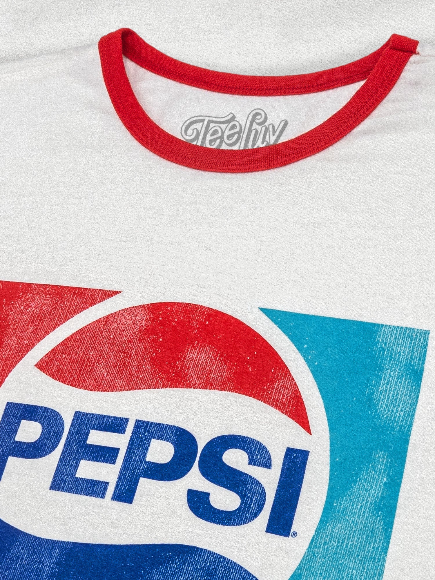 Pepsi Ringer T-Shirt - White and Red - Image 2