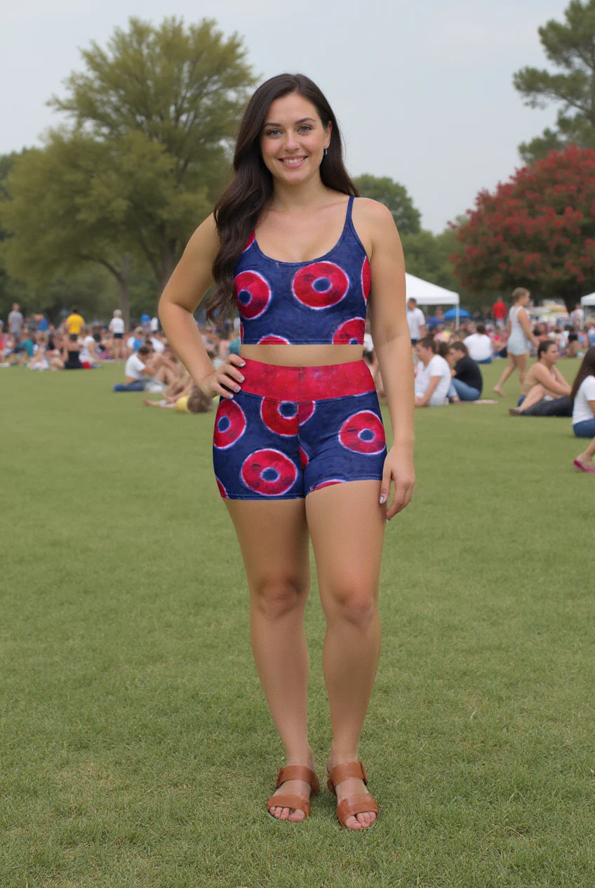 Phisherman Phish Donuts High Waisted Shorts PR - Image 3