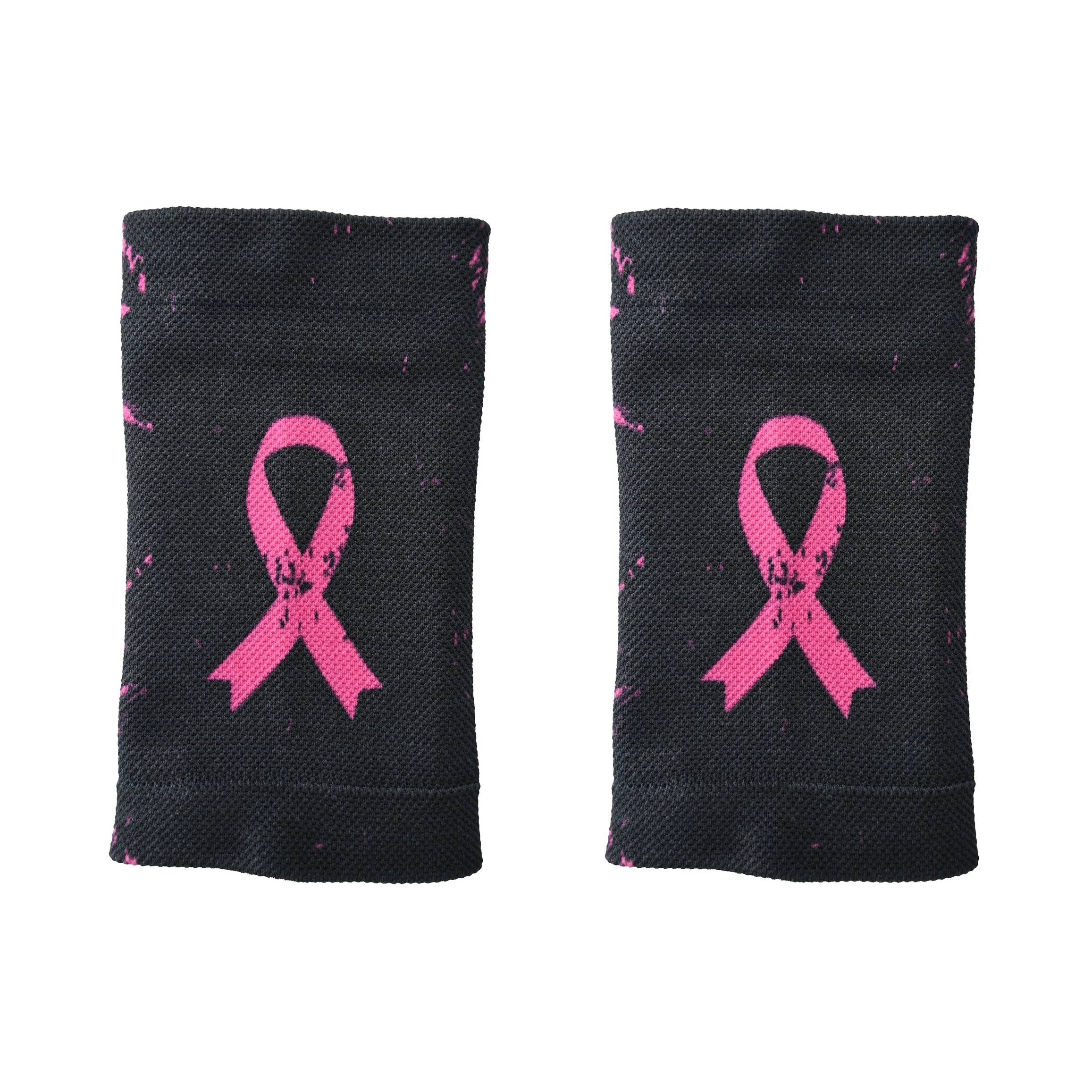 Pink Splattered Breast Cancer Wrist Support Sleeves - Image 2