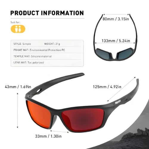 Polarized Impact-Resistant Glasses for Fishing, Cycling, and Shooting - Image 5