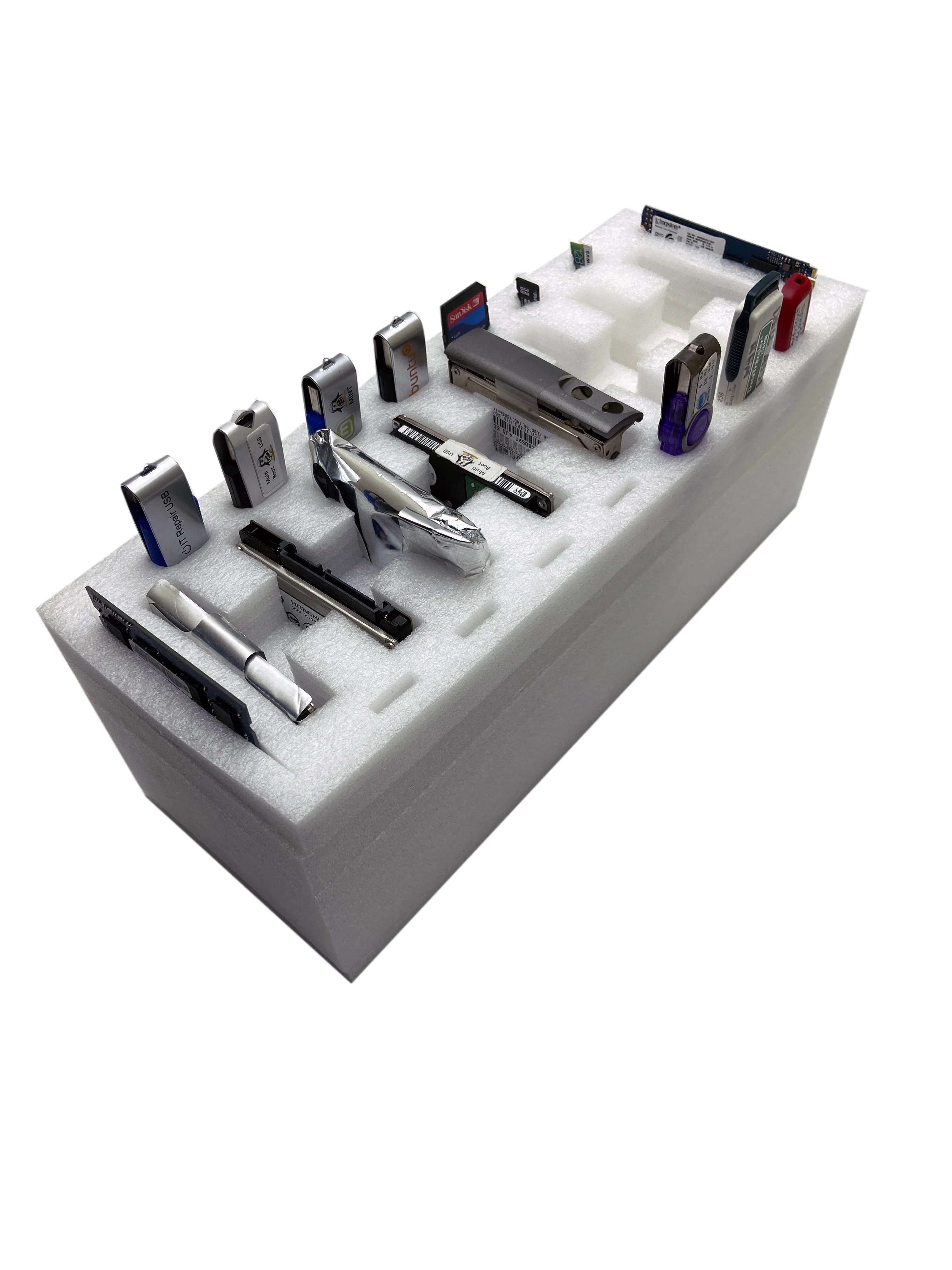 Foam Organizer Brick for USB, SSD & microSSD – Antistatic Shockproof Storage Insert - Image 6