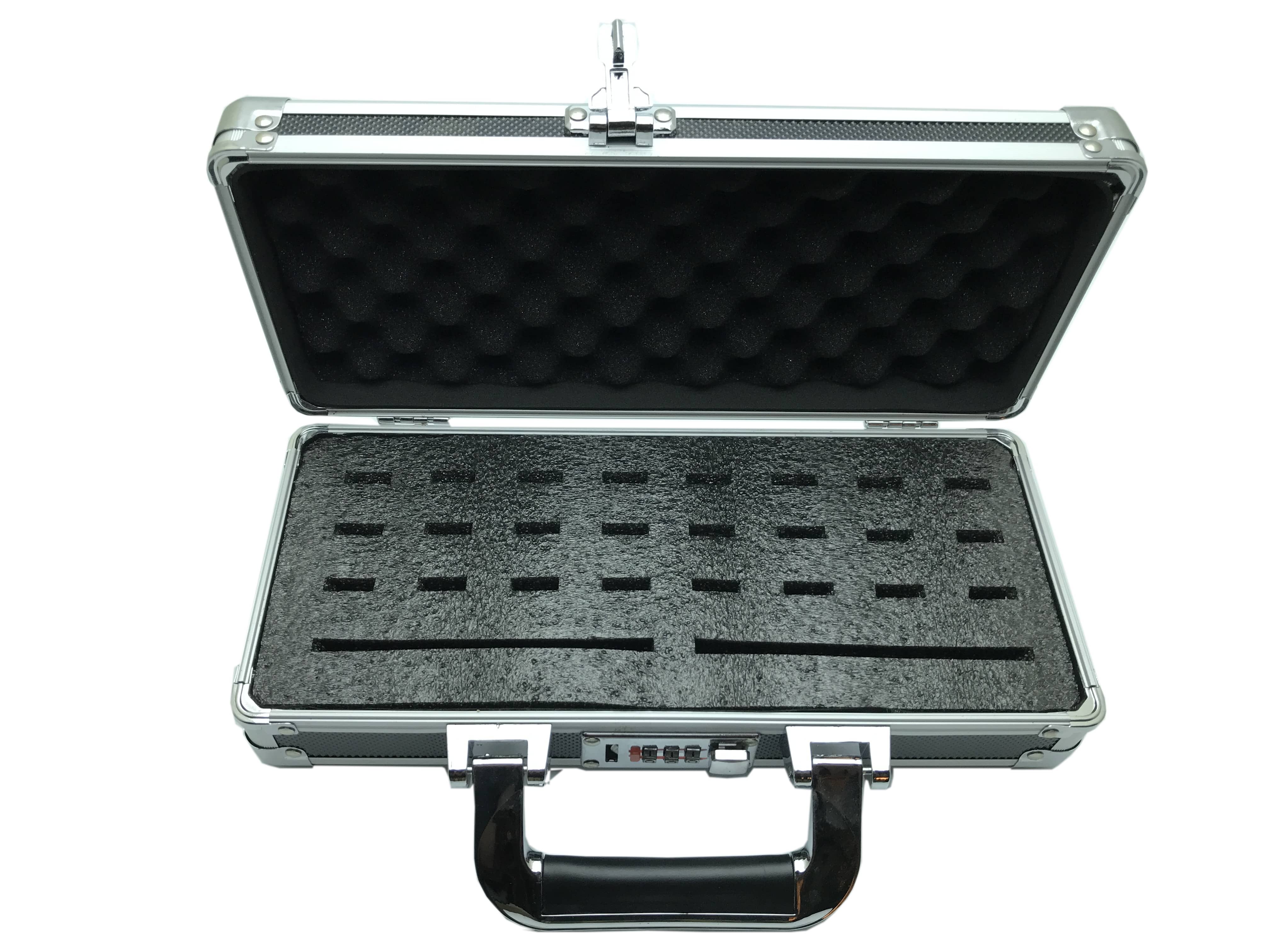 Aluminum USB Drive Organizer Case (24 + 2 Slots with Handle) – Shockproof Antistatic Storage Box with Lock - Image 9