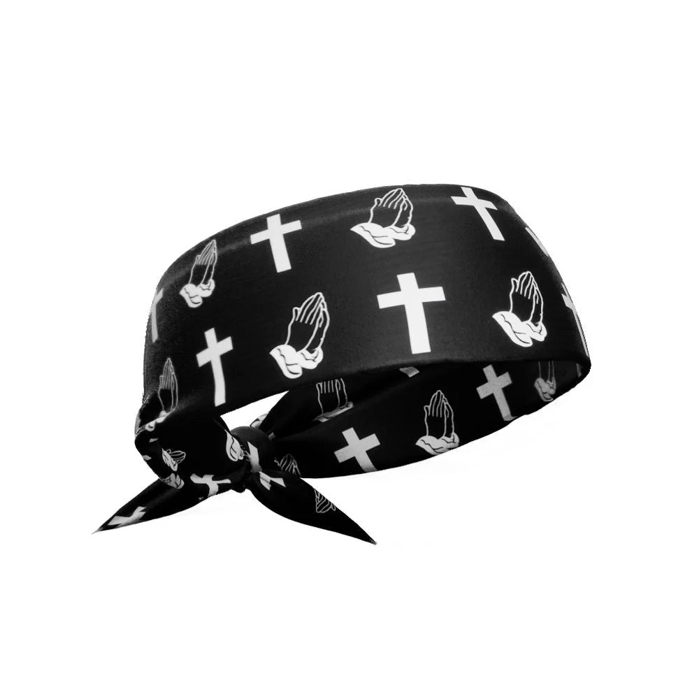 Praying Crosses Tie Headband - Image 2