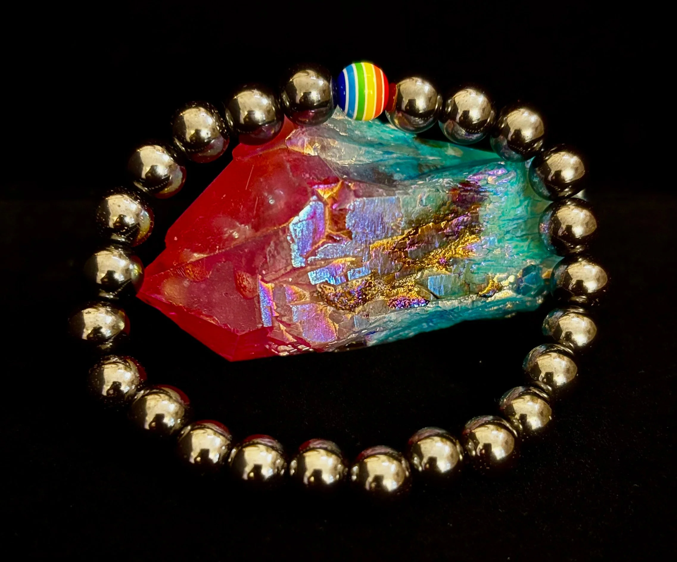 Pride & Power Magnetic Bracelet β Strength β’ Balance β’ Unity (Medium Wrists) - Image 9