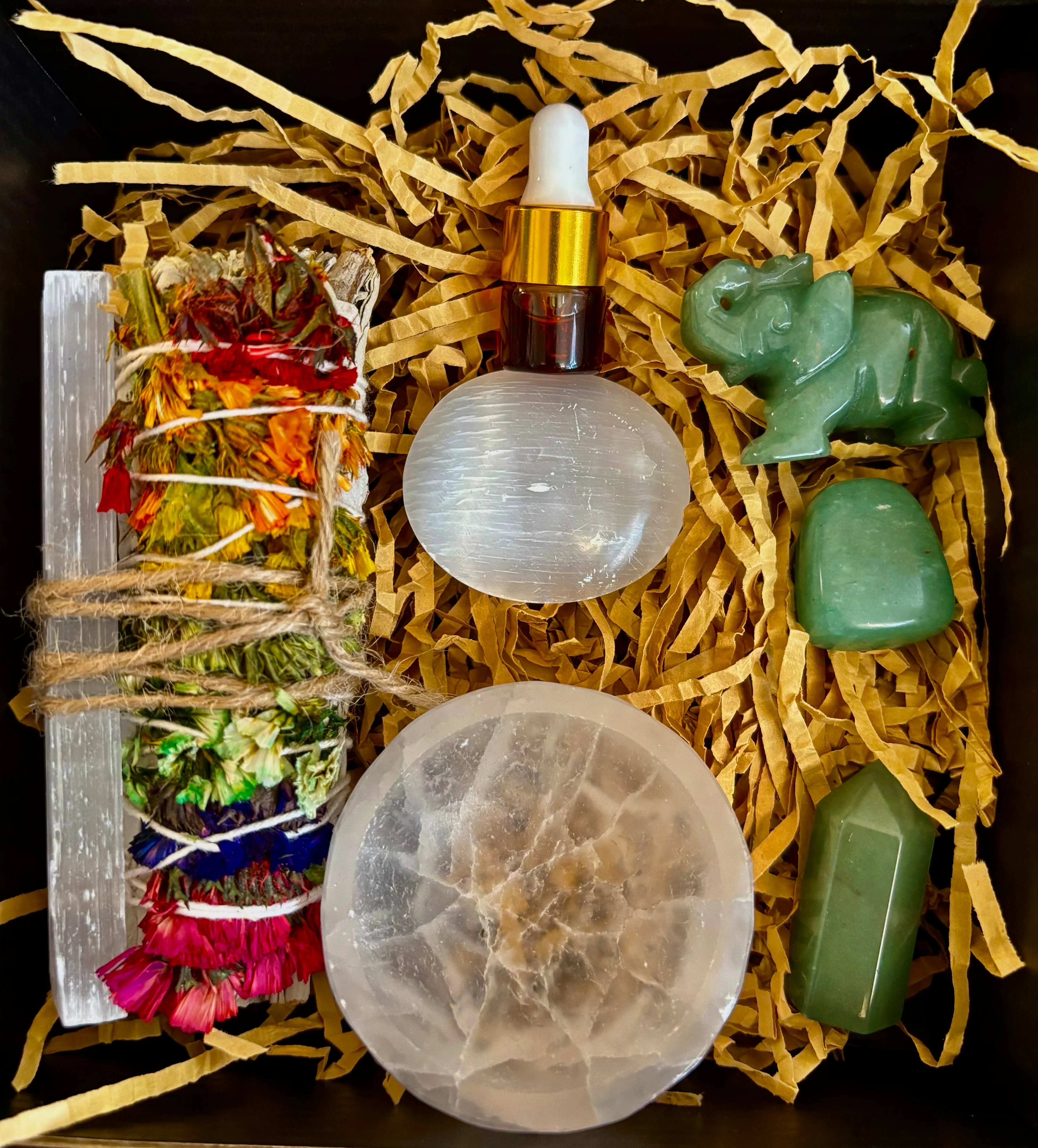 Prosperity & Protection Gift Box β Jade & Selenite Energy Set