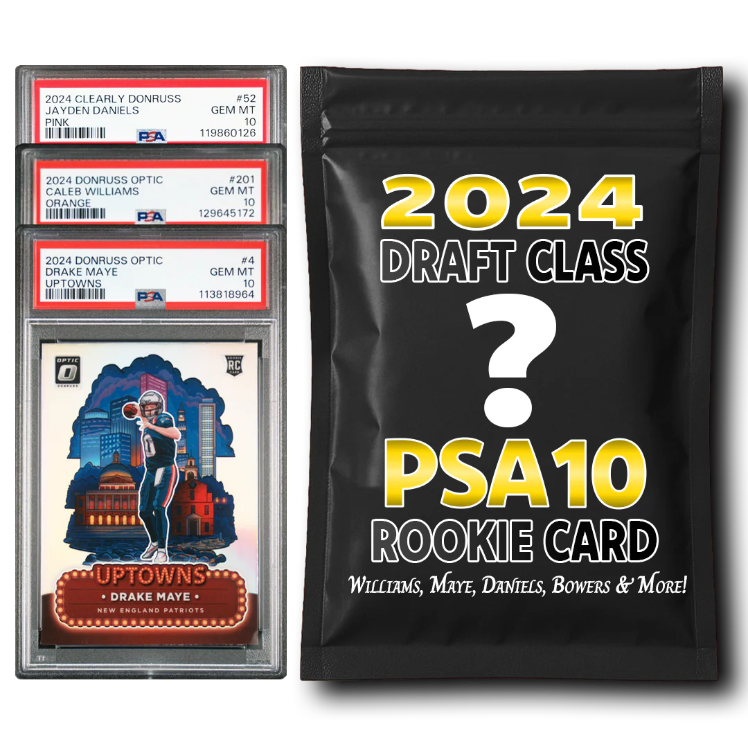 PSA 10 Graded 2024 NFL Rookie Card Mystery Pack (Daniels, Maye, Williams & More!)