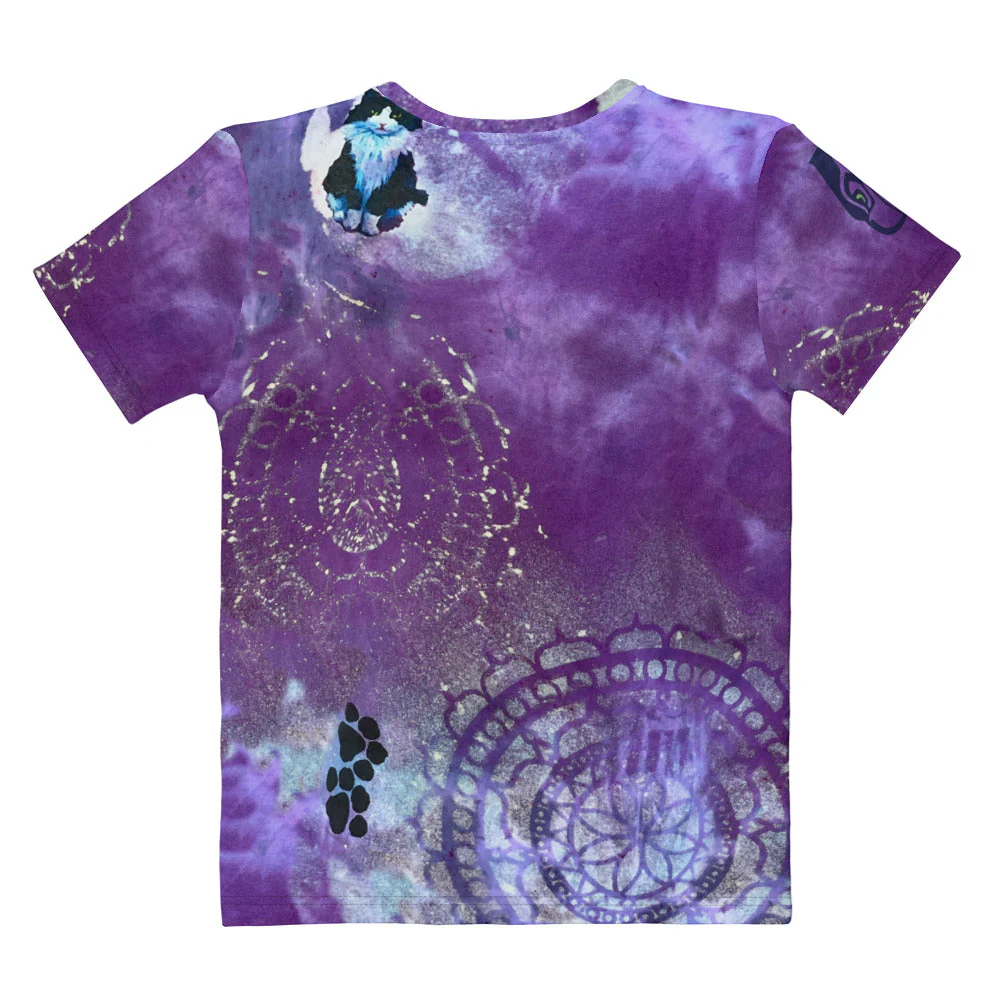 Purple Nebula Cloud with a Chance of Seattle Rain Women's T-shirt - Image 7