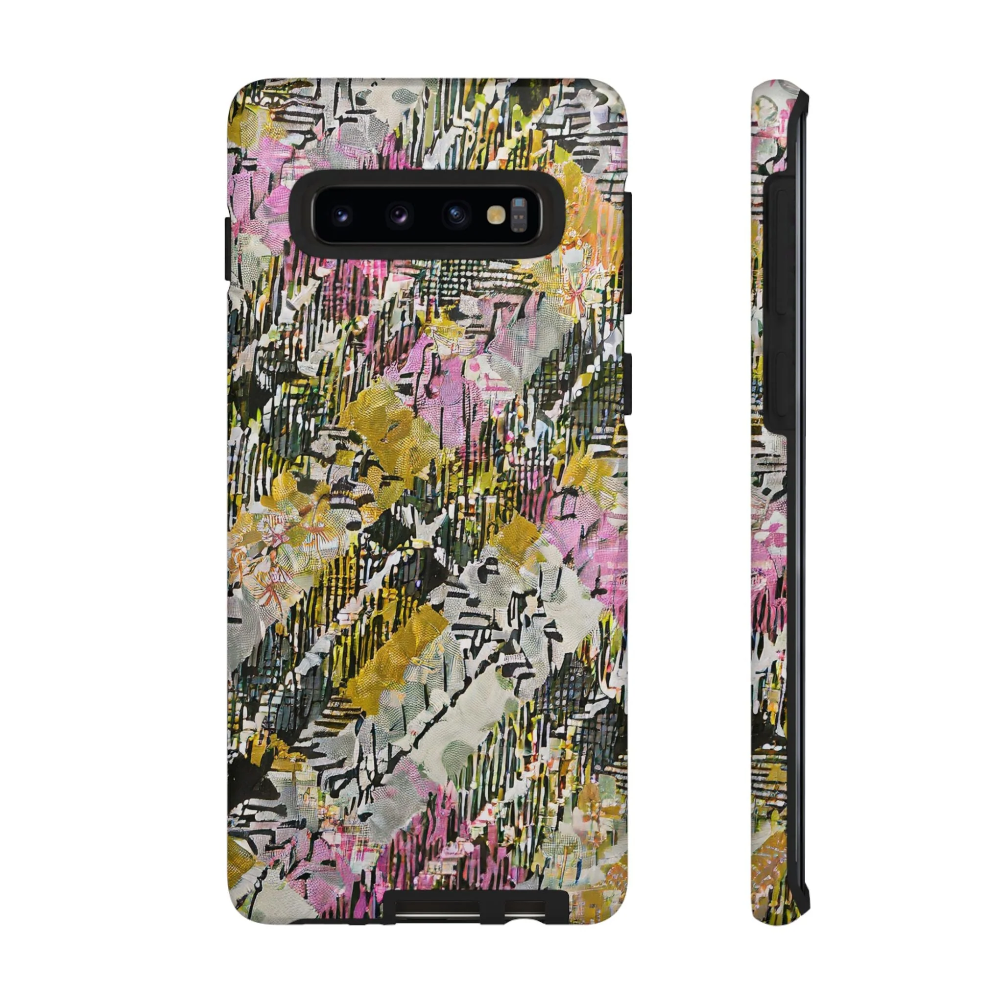 Purple Plaid Floral Artistic Tough Phone Case - Image 12
