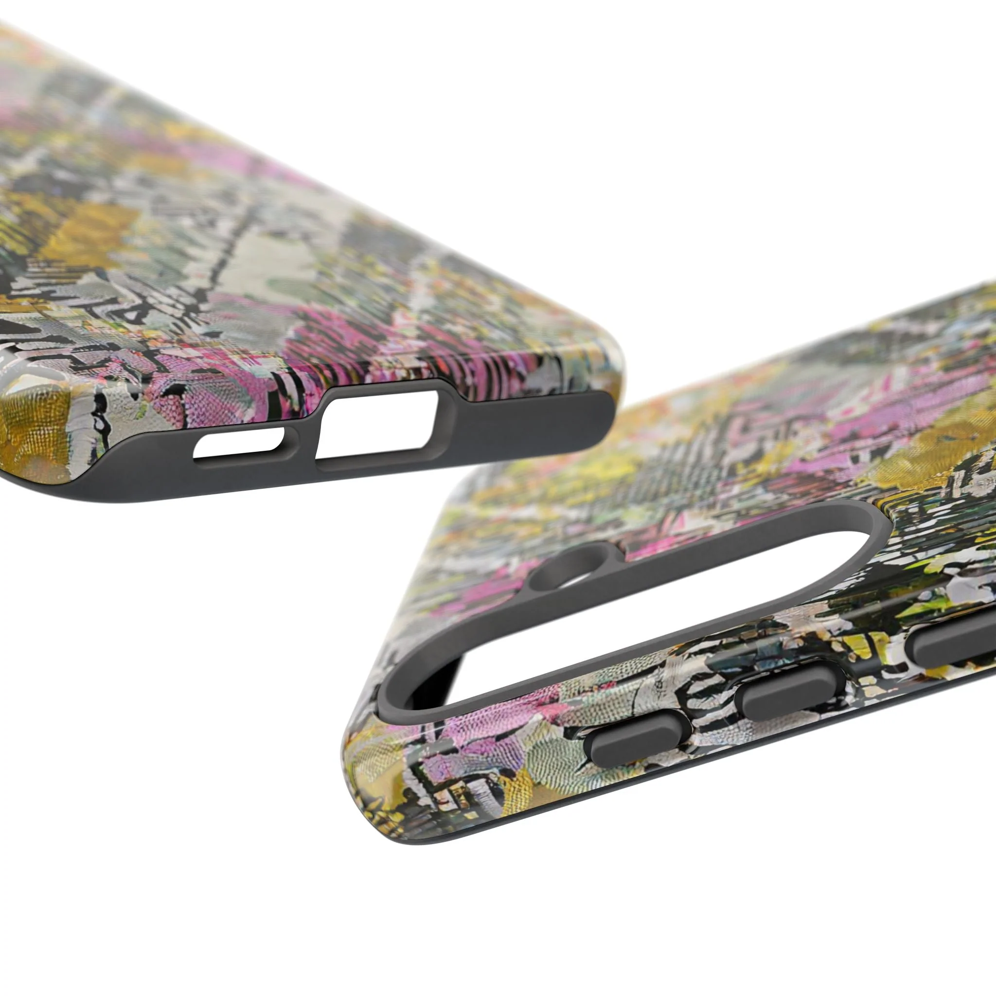 Purple Plaid Floral Artistic Tough Phone Case - Image 130