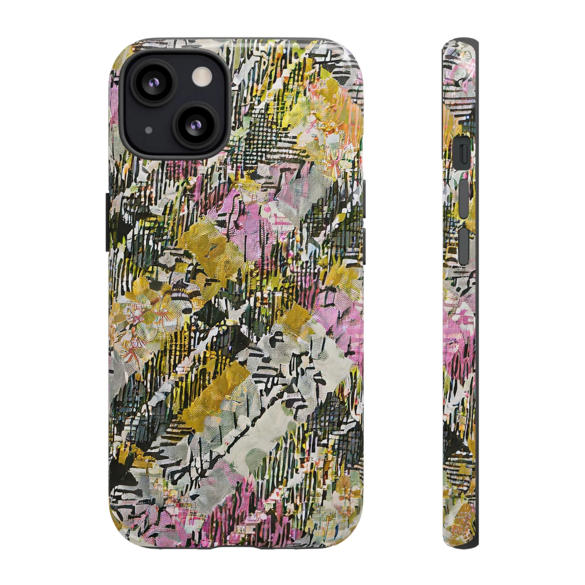 Purple Plaid Floral Artistic Tough Phone Case - Image 19