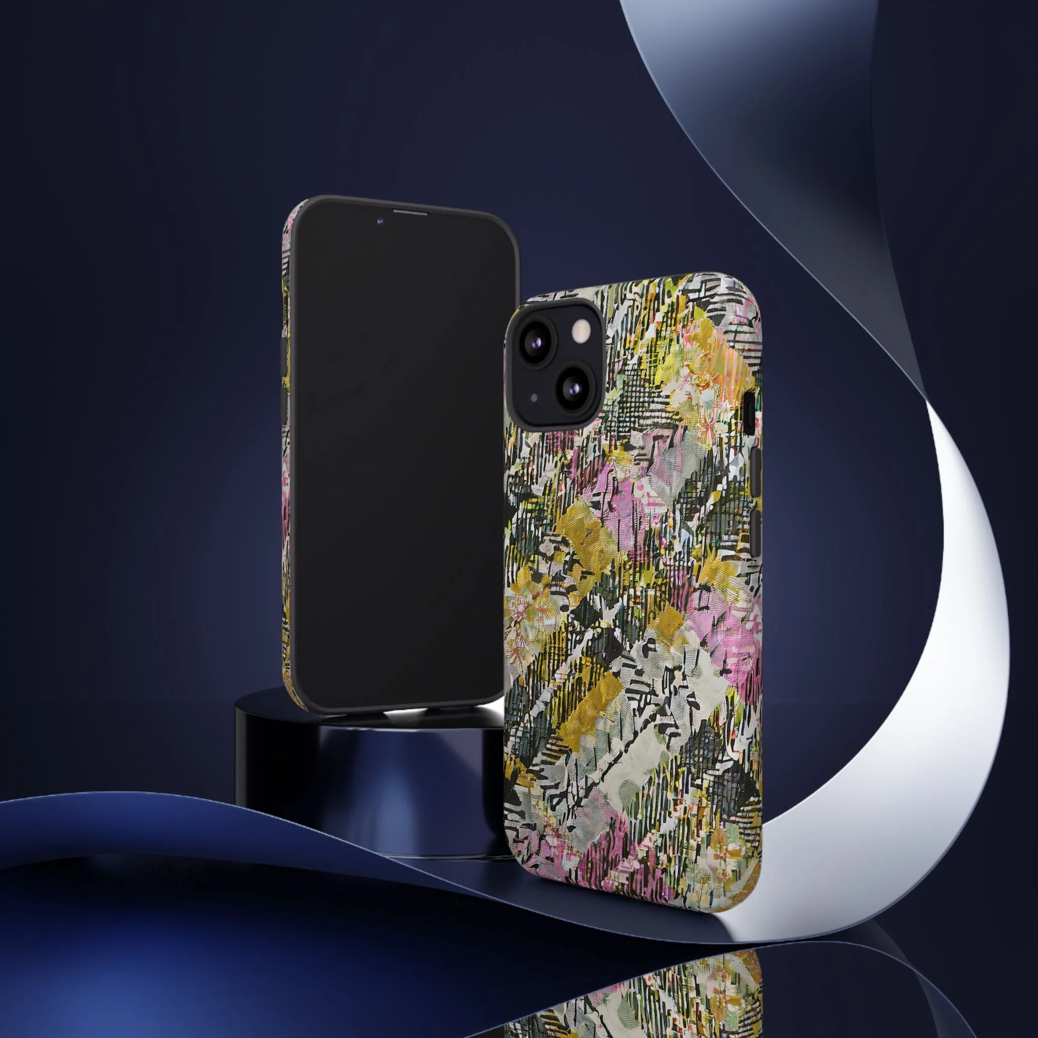 Purple Plaid Floral Artistic Tough Phone Case - Image 60