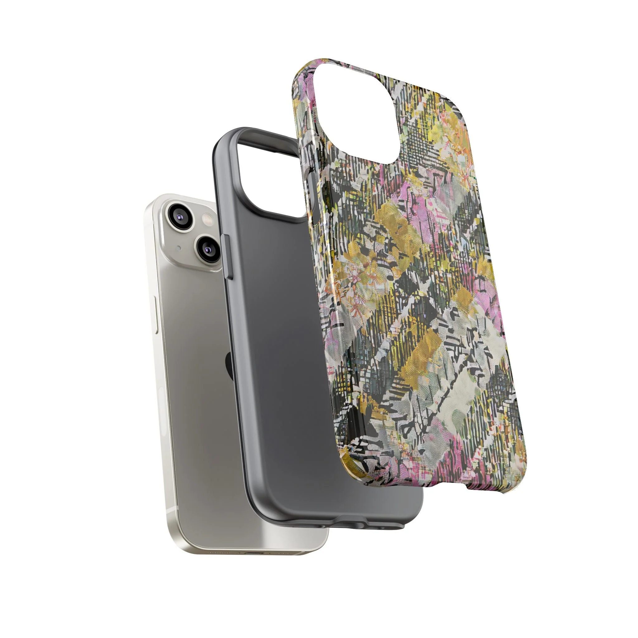 Purple Plaid Floral Artistic Tough Phone Case - Image 68