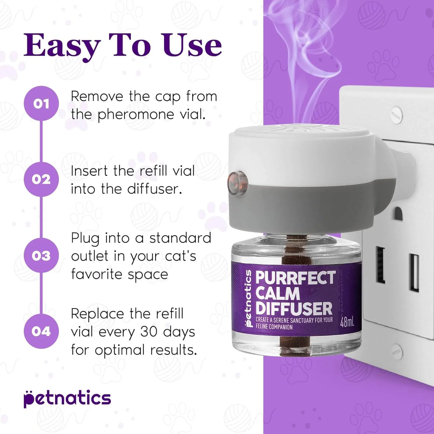 Purrfect Cat Calming Diffuser Kit with 2 Refills - Image 5