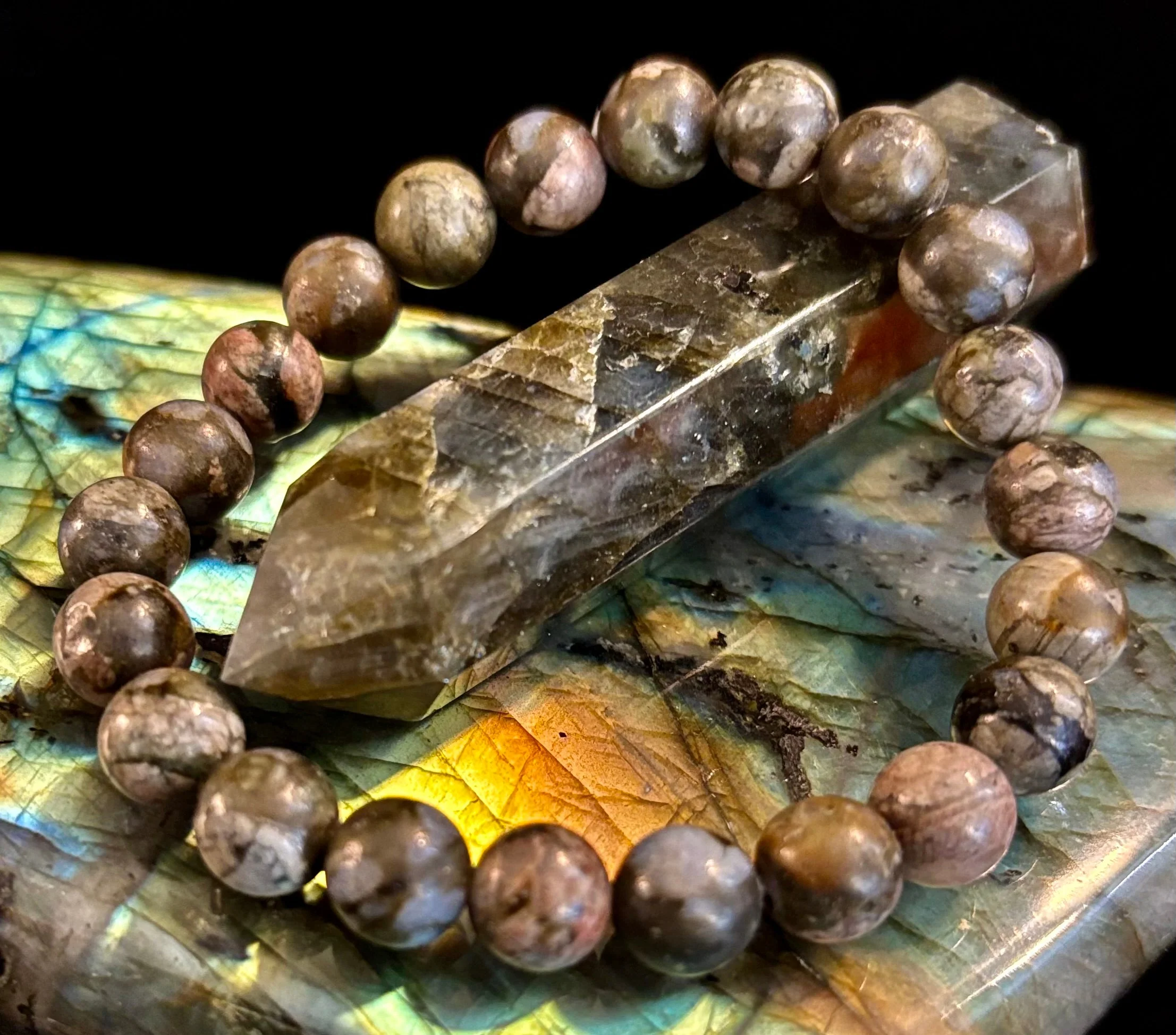 Que Sera Sera Natural Stone Bracelet | 8mm Beads for Small to Medium Wrists - Image 12