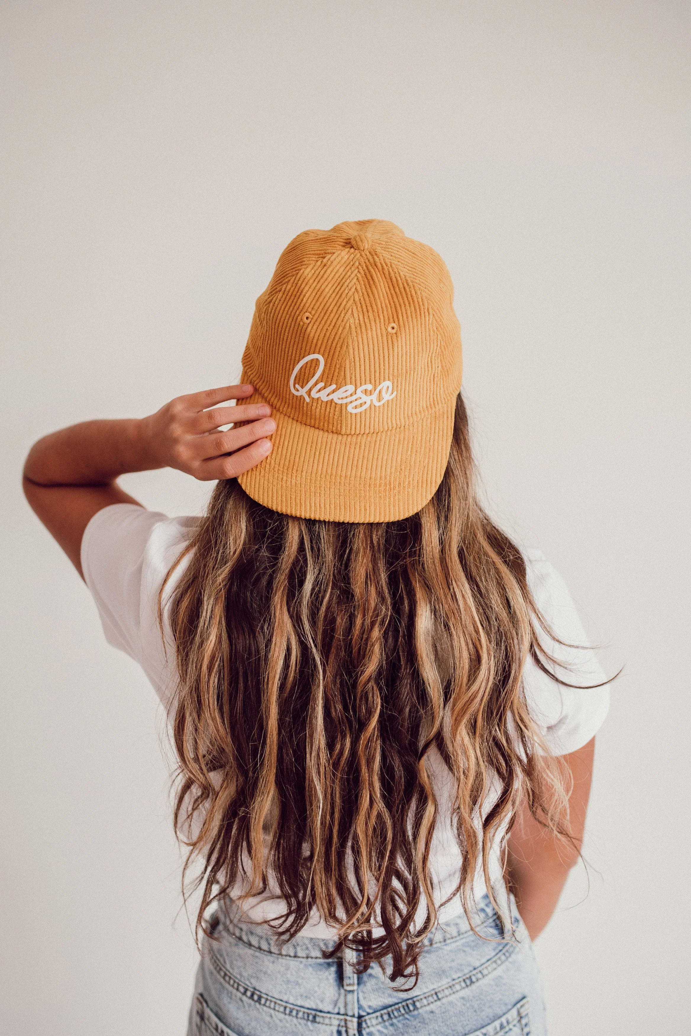 Queso cursive Corduroy Cap - Image 2