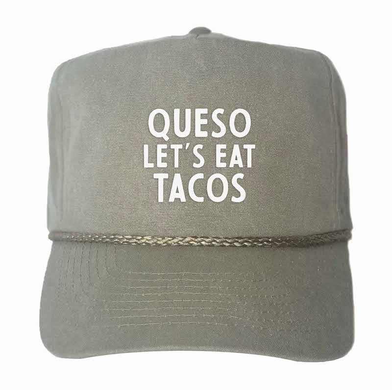 Queso Let's Eat Tacos Canvas Trucker - Image 2