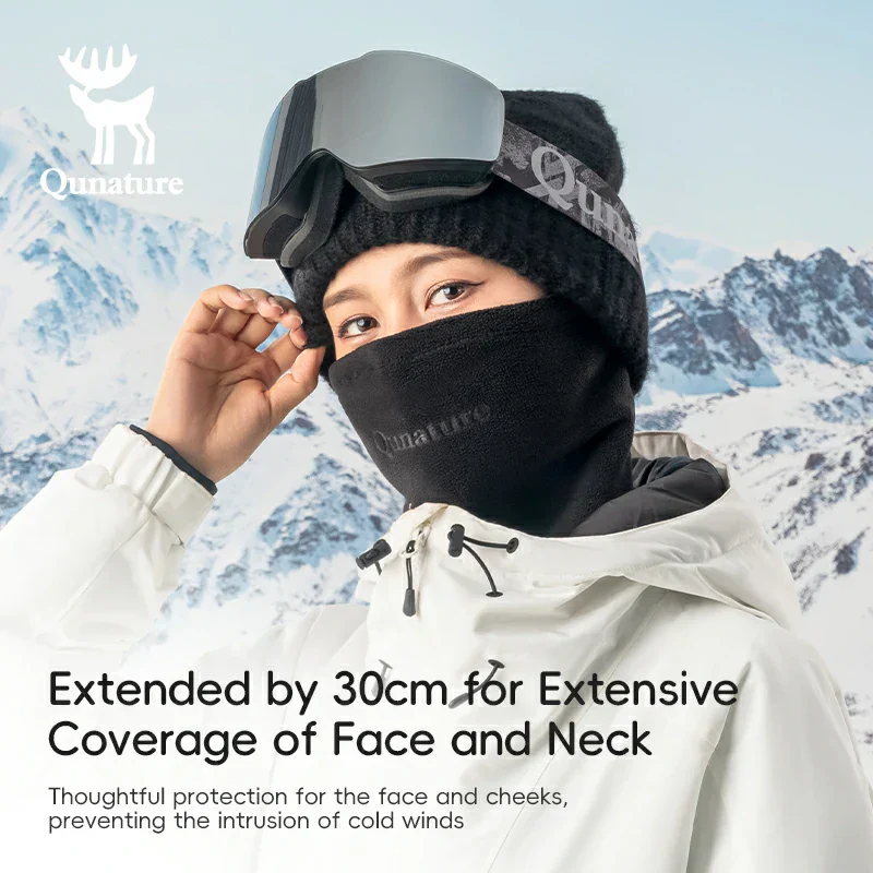Qunature Double Fleece Warmth Face Neck Integrated Ultra-Comfort - Image 6