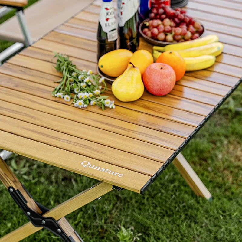 Qunature Lightweight Foldable Aluminum Table with Stable Triangular Structure - Image 11