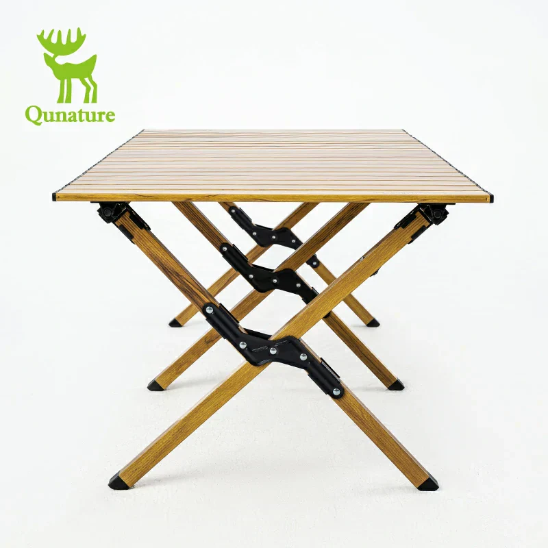 Qunature Lightweight Foldable Aluminum Table with Stable Triangular Structure - Image 2
