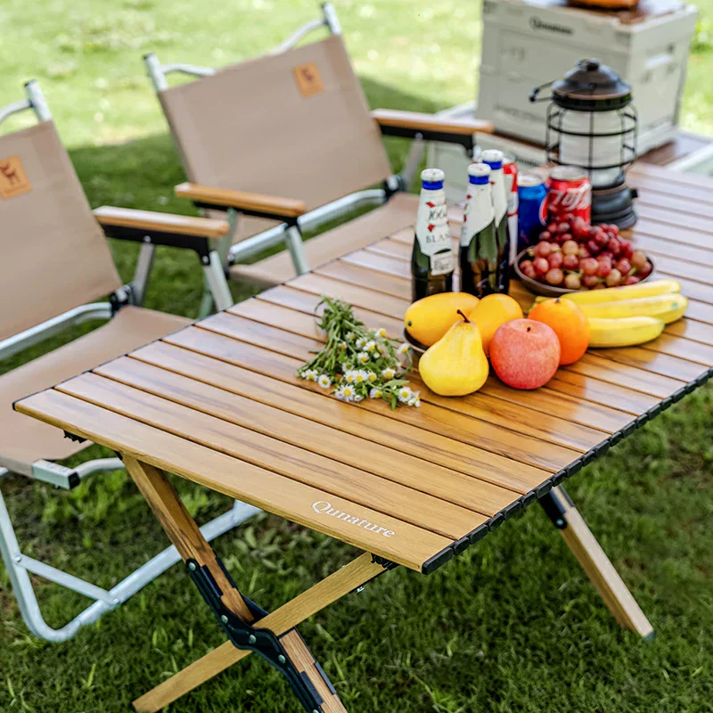 Qunature Lightweight Foldable Aluminum Table with Stable Triangular Structure - Image 8