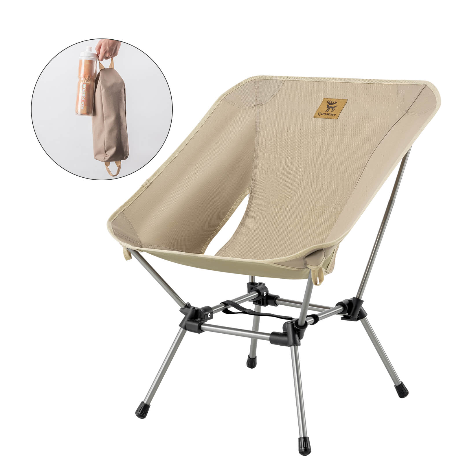 Qunature Lightweight Folding Camp Chair with Storage Bag - Image 4