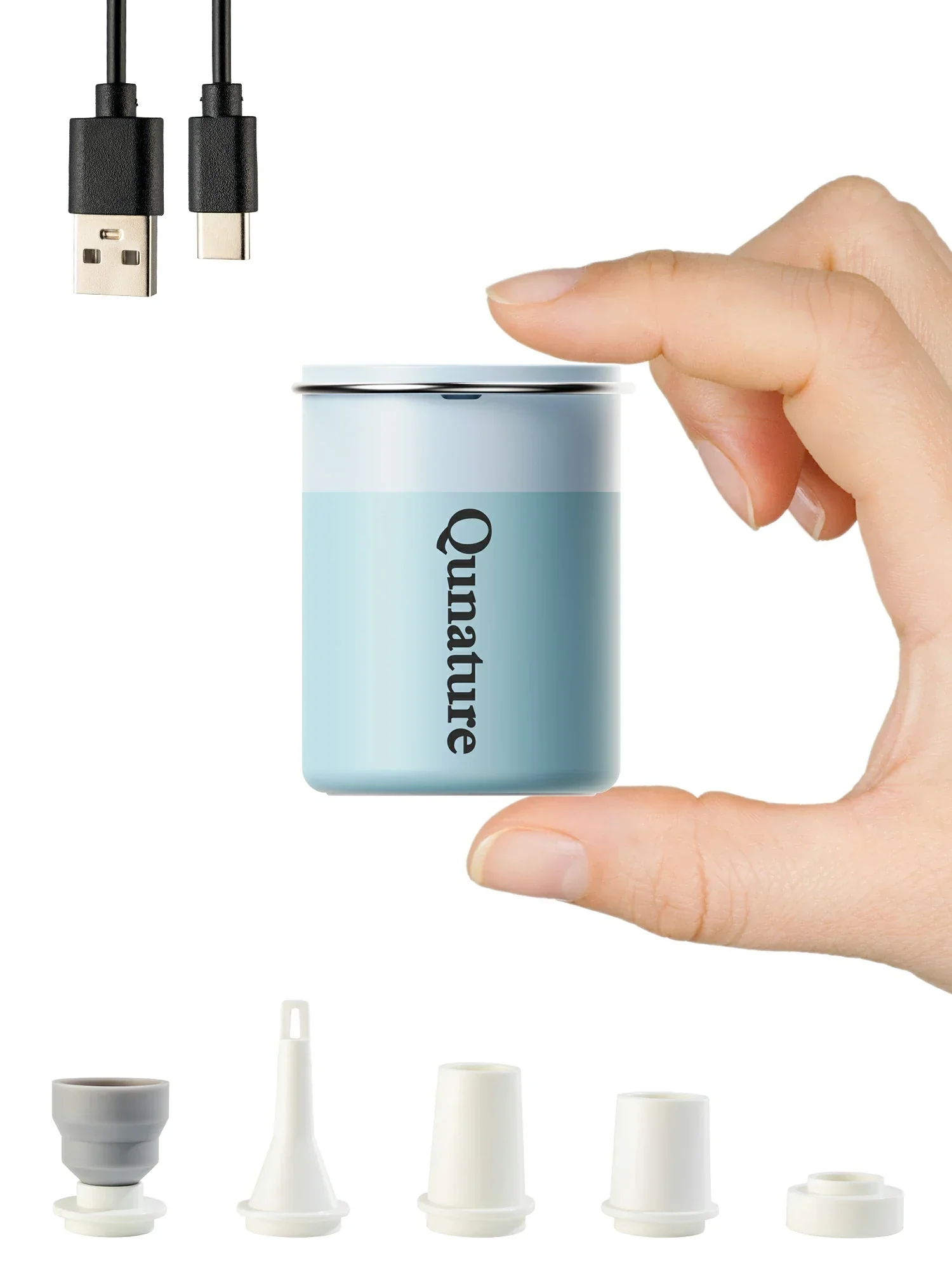 Qunature Mini Electric Pump 1500mAh for Air Bed Mattress,Pool Floats,Swimming Ring,Vacuum Storage Bags - Image 17