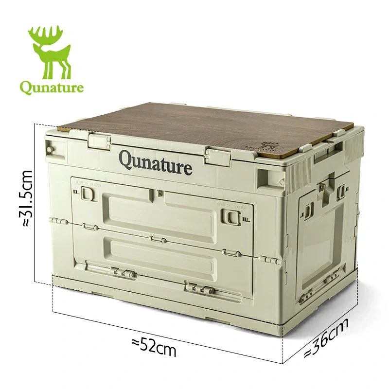 Qunature Outdoor Folding Storage Box with Multi-Door Design and Tabletop Option - Image 2