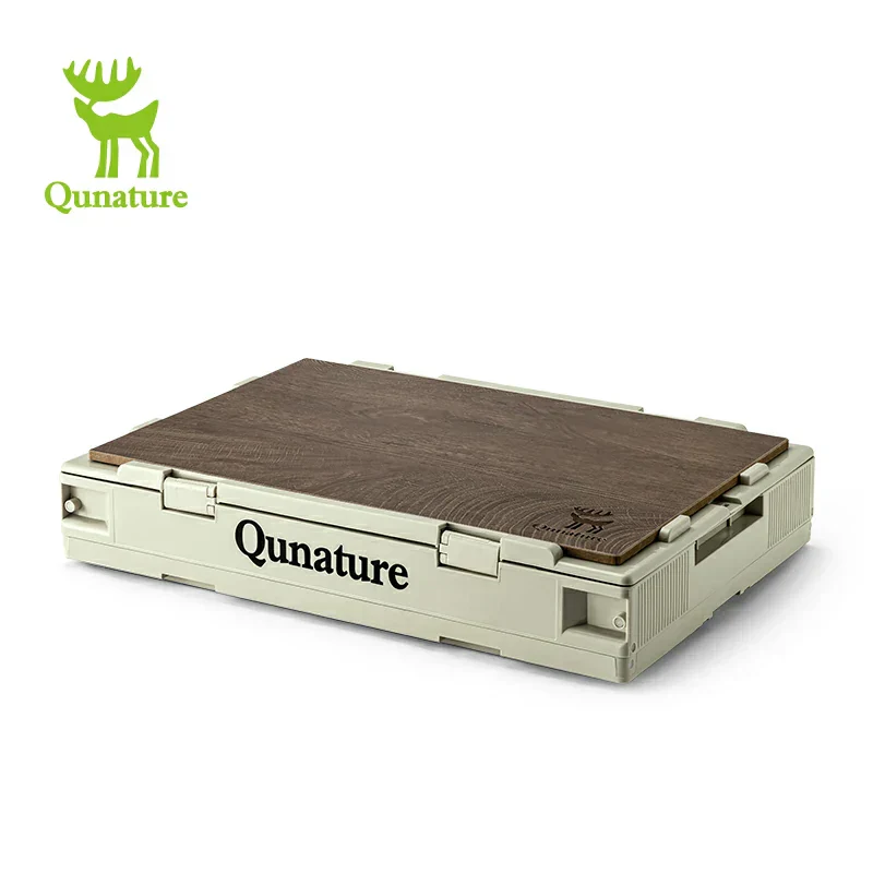 Qunature Outdoor Folding Storage Box with Multi-Door Design and Tabletop Option - Image 4