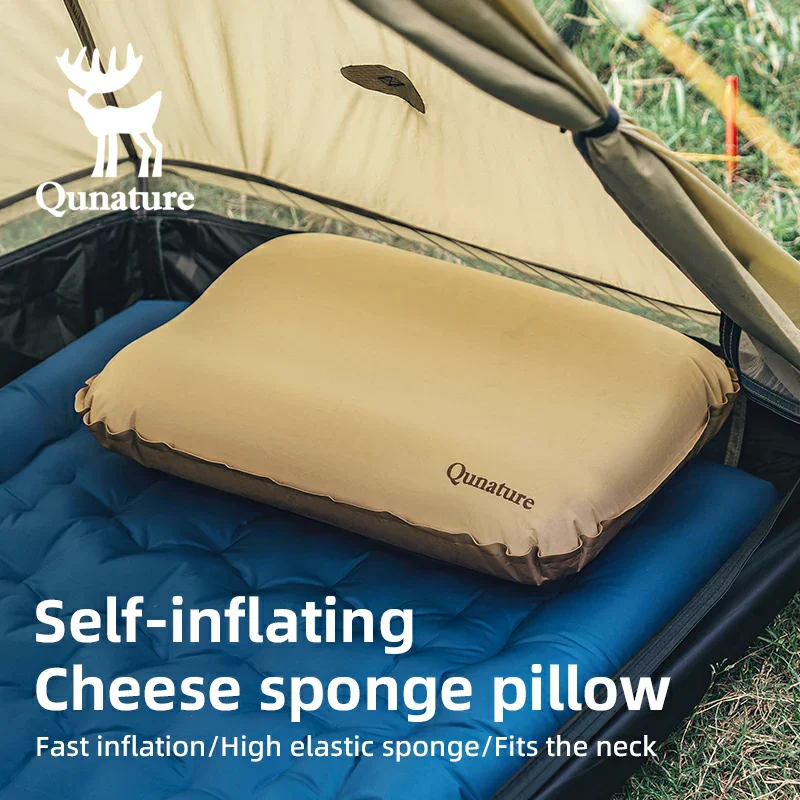 Qunature Self-Inflating Cheese Sponge Pillow with 3D High Elastic Support - Image 9
