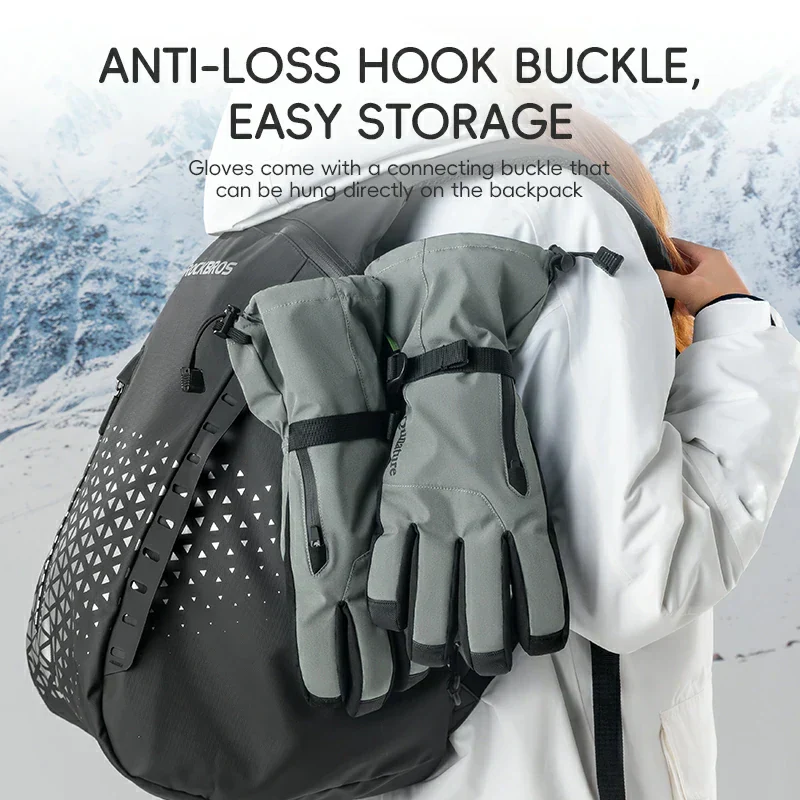 Qunature Ski Gloves Multi-Fabric, Touchscreen, Warmth Lock - Image 8