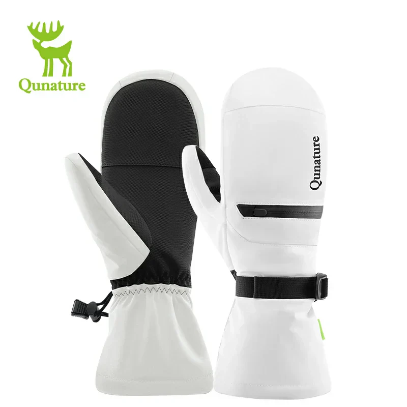 Qunature Windproof Waterproof Thermal Ski Gloves Double-Layer Insulation Touchscreen - Image 2