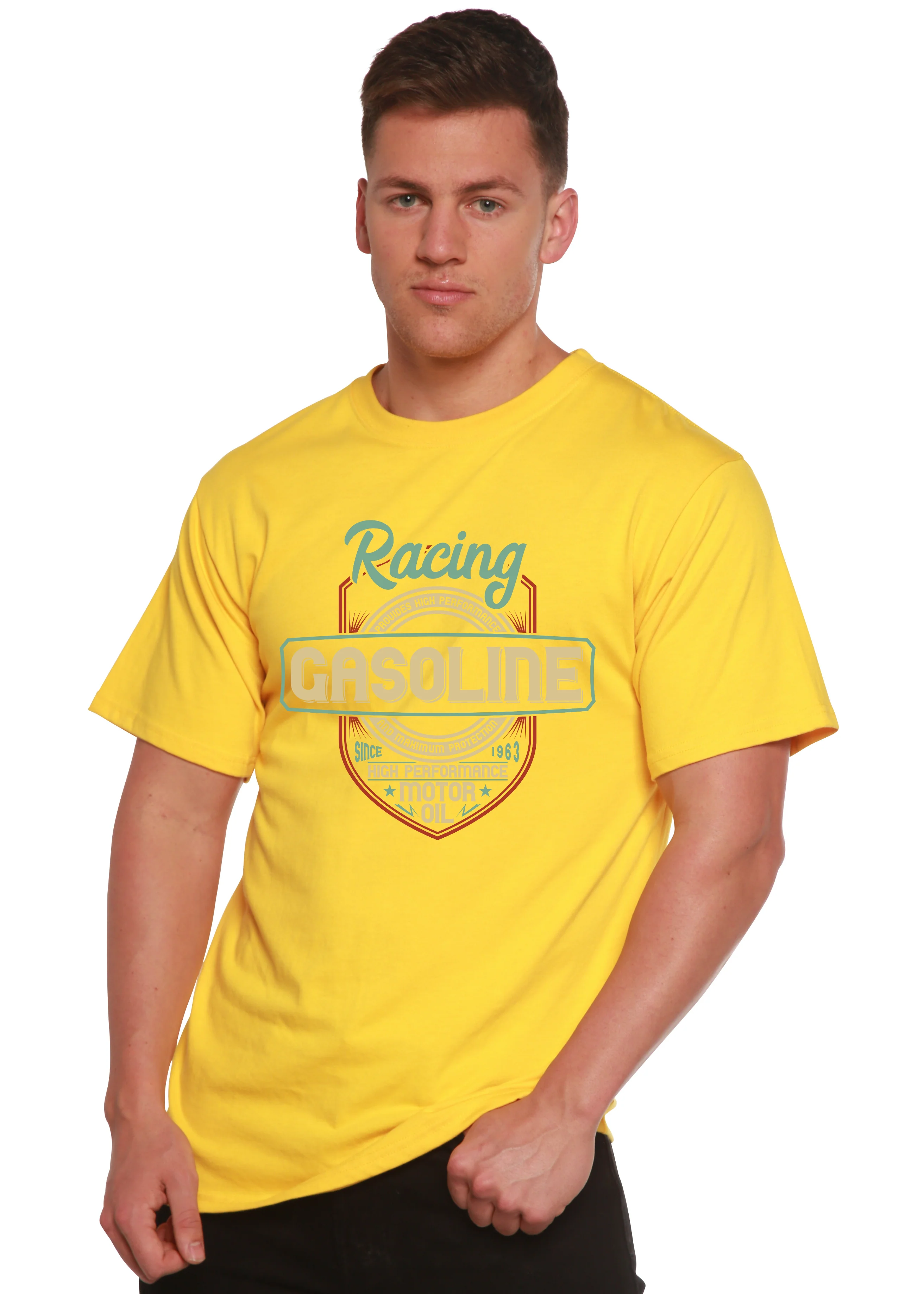 Racing Men's Bamboo Viscose/Organic Cotton Short Sleeve Graphic T-Shirt - Image 9
