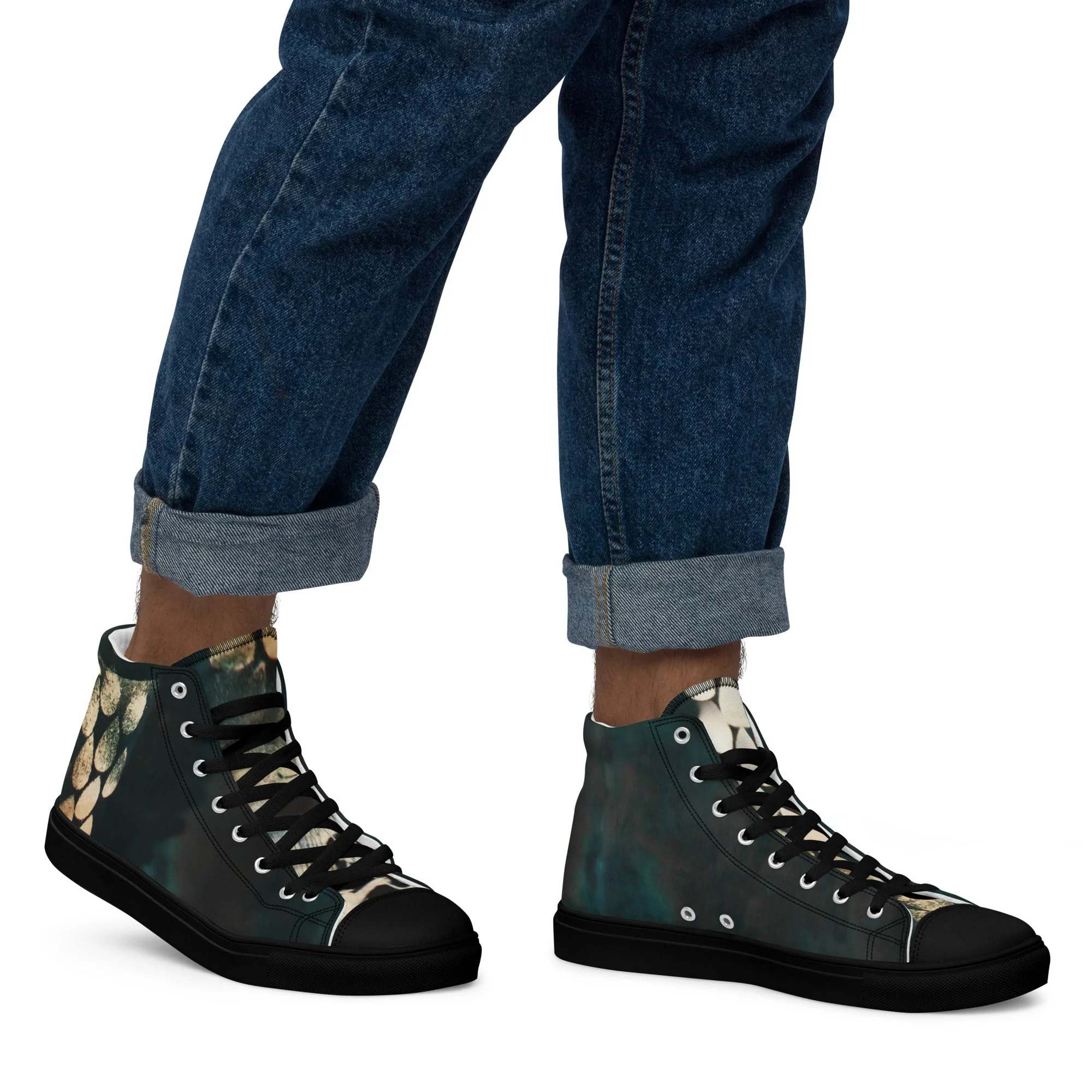 Rain Drops Men’s High Top Chucks - Image 7