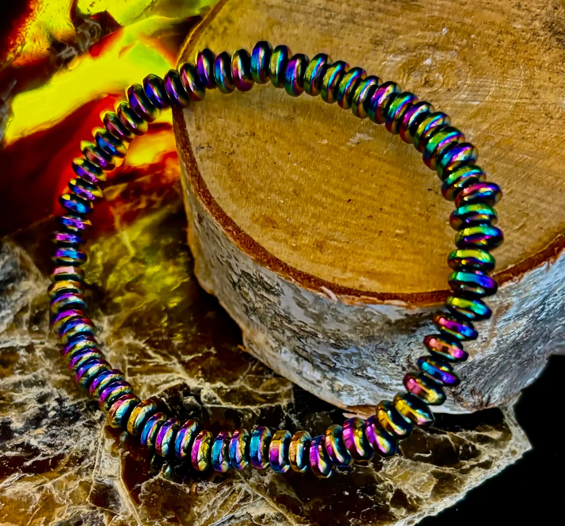 π Rainbow Hue Metal Bracelet β Medium to Large Wrists - Image 5
