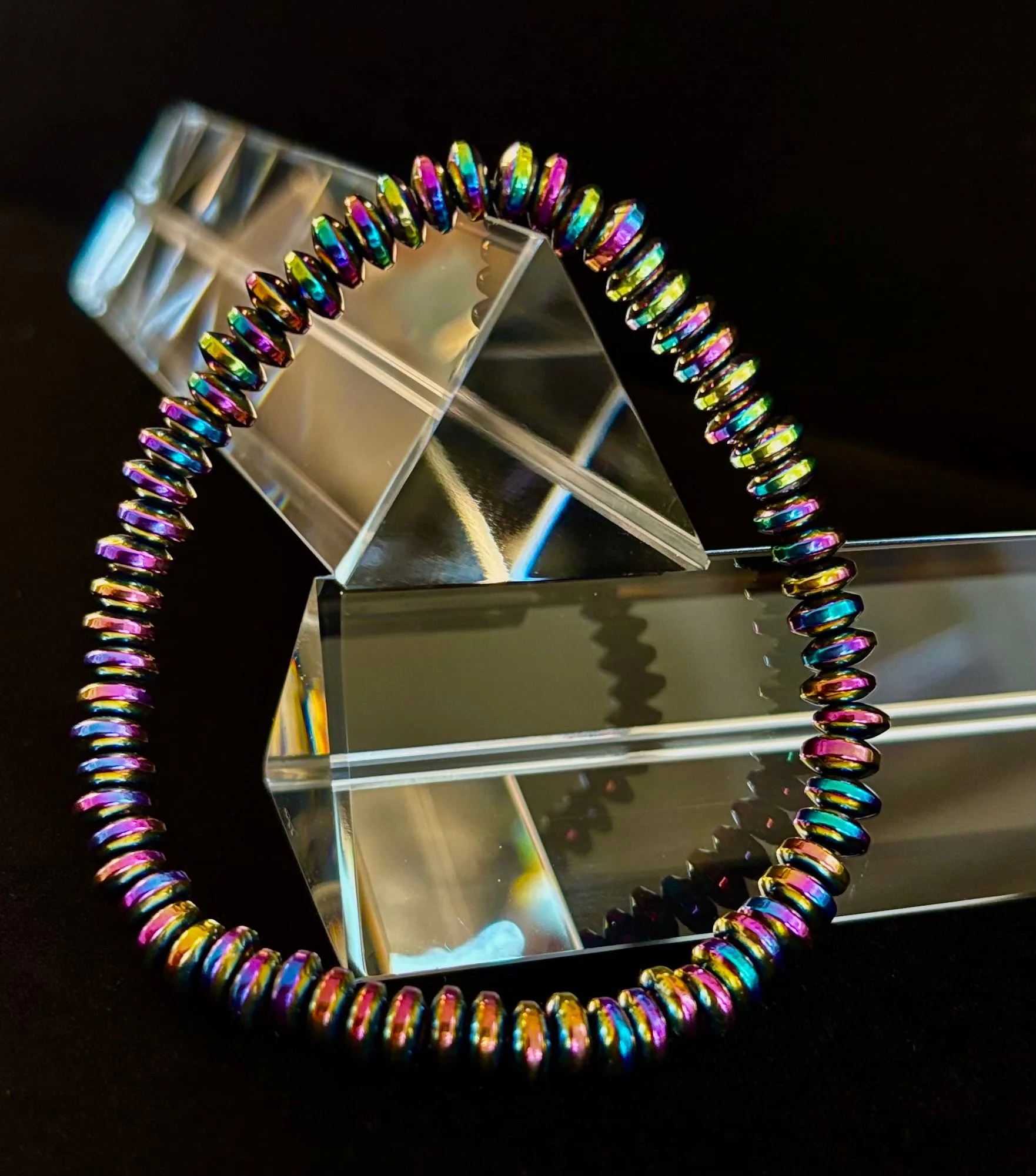 π Rainbow Hue Metal Bracelet β Medium to Large Wrists - Image 9