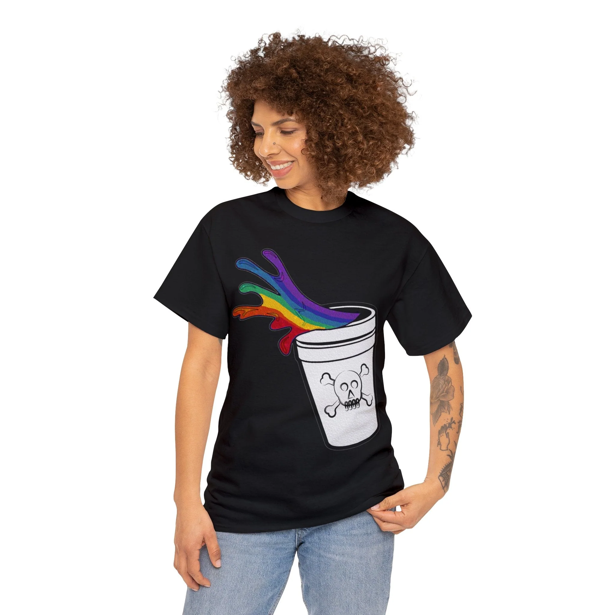 Rainbow Slushy Unisex Heavy Cotton Tee - Image 36